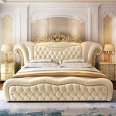 Quality Luxury European Bed Frame Aesthetics Full Princess Master Bedroom Bed Confortable Fashionable Muebles Home Furniture