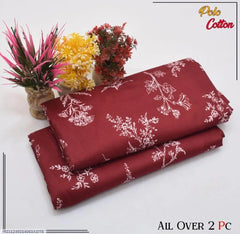 2 Pcs Women's Unstitched Printed Suit