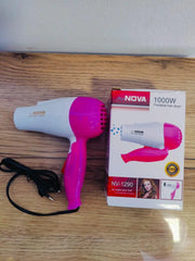 Lightweight Portable Hair Dryer with Fast Drying Technology - 1000 Watts
