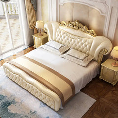 Quality Luxury European Bed Frame Aesthetics Full Princess Master Bedroom Bed Confortable Fashionable Muebles Home Furniture
