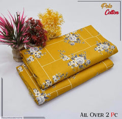 2 Pcs Women's Unstitched Printed Suit