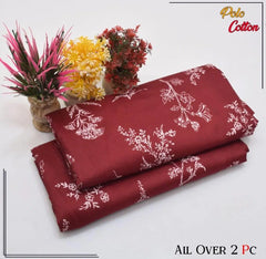 2 Pcs Women's Unstitched Printed Suit